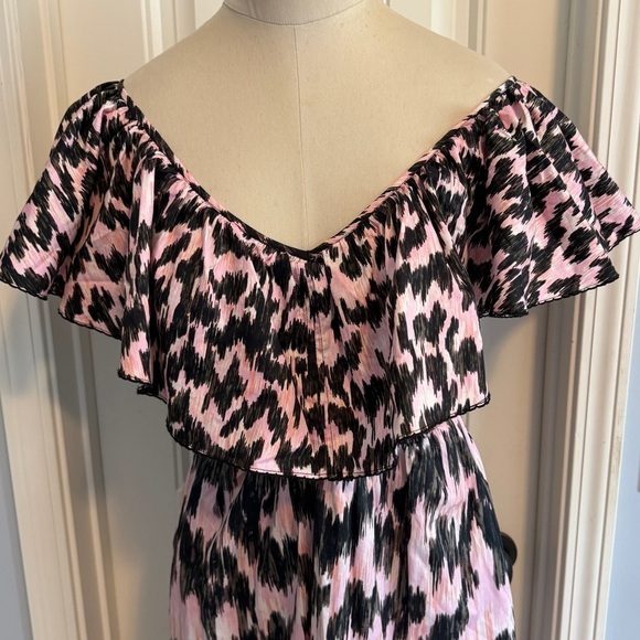 Maria Cher Small Dabir Midi Dress ~ Ikat Ruffle Boho - Picture 3 of 7